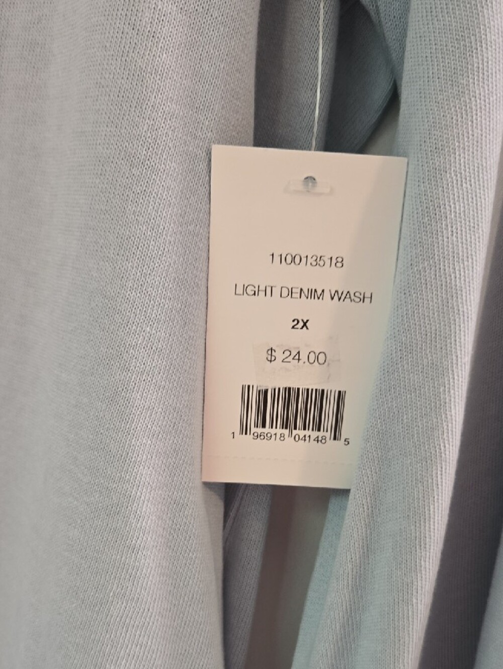 Light Blue Ruffle-Trim Long Sleeve Top - Picture 2 of 3